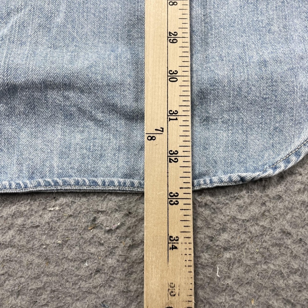 Levi's Shirt Mens Medium Blue Denim Button Front Long Sleeve Casual Red Tab VTG - Picture 9 of 11